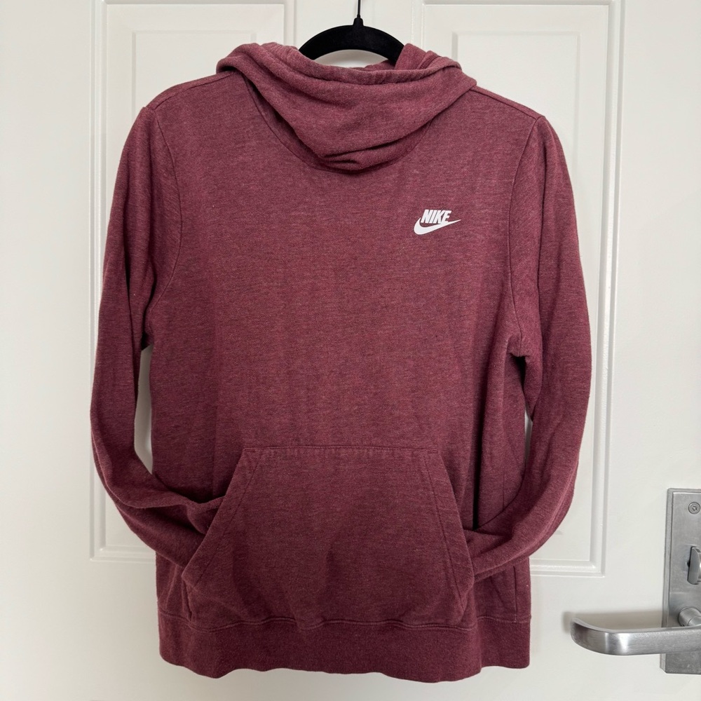 Nike Women's Red Funnel Neck Hoodie